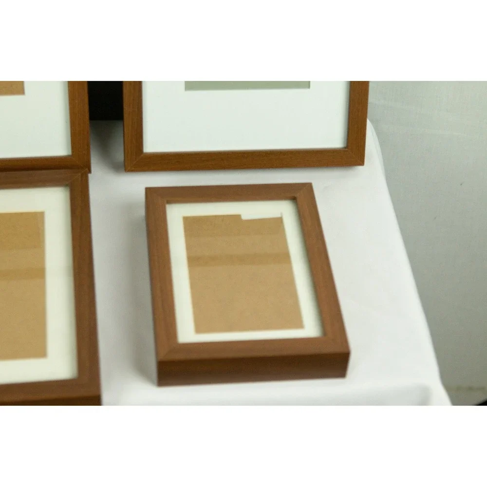 IKEA RIBBA Brown Wood Effect Picture Frames Shadow Box Style Lot of 3